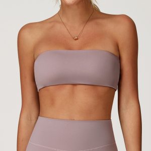Mauve Minimalist Fitness Tube Bra