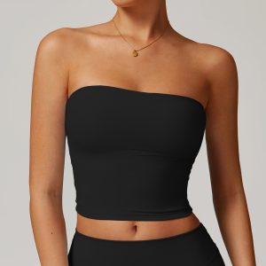 Black Basic Essential Tube Top for Daily Wear
