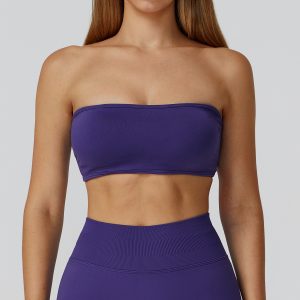Deep Purple Seamless Fitness Tube Top