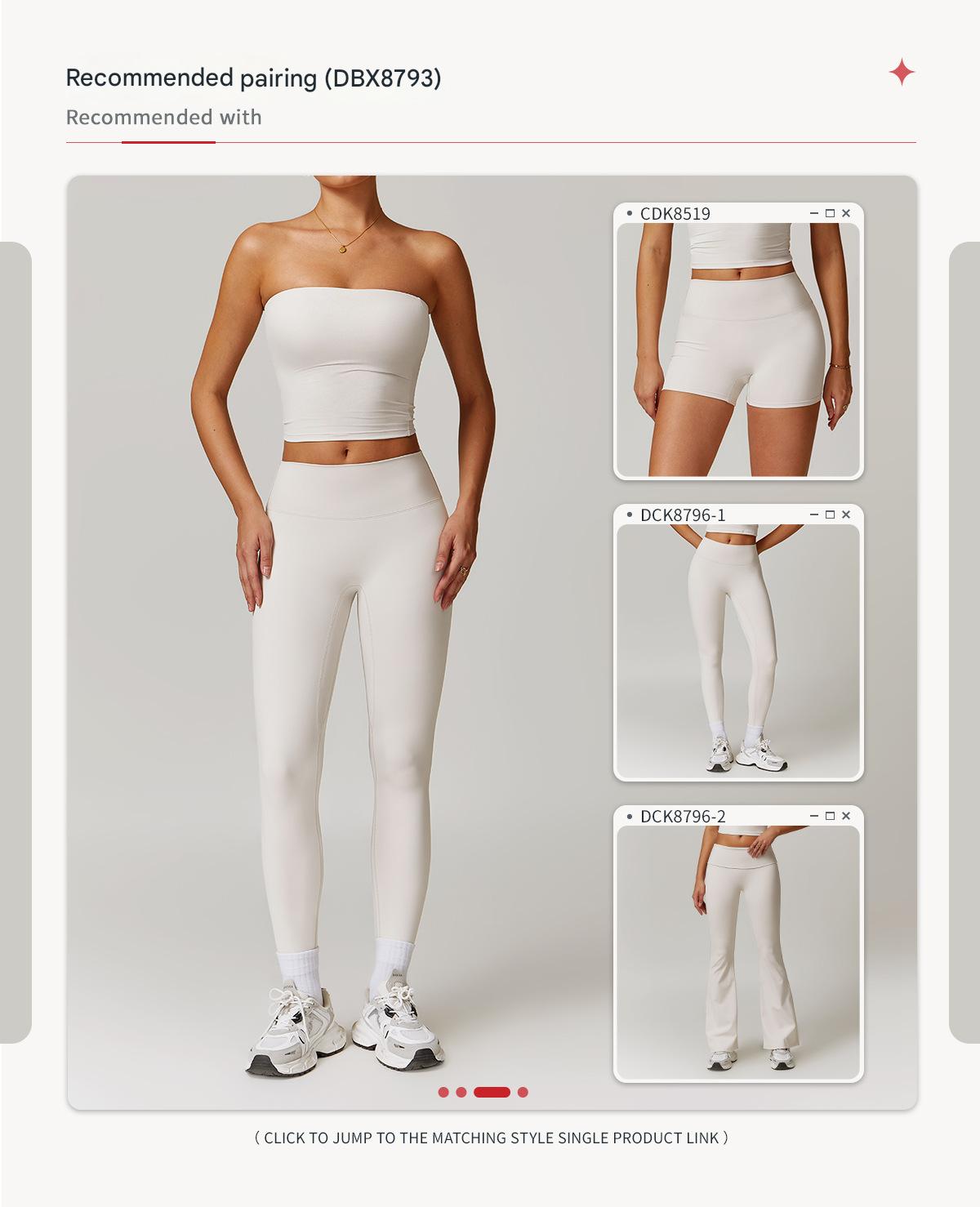 Sky Blue Workout Bandeau Top - No Padding - Image 5