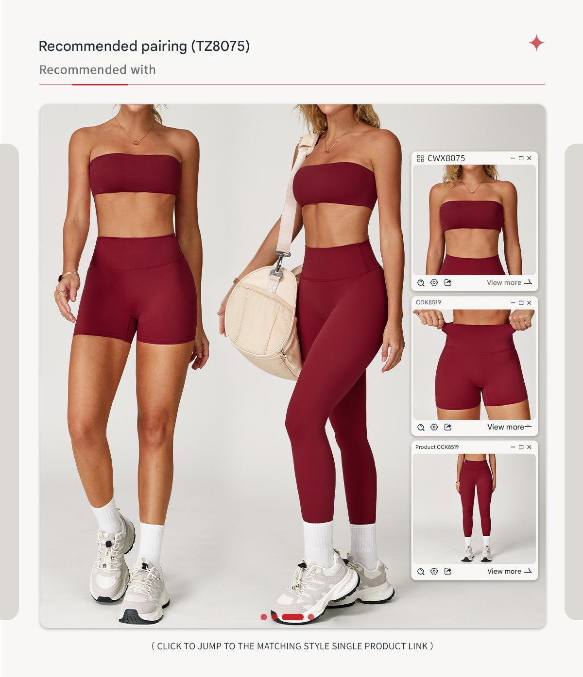 Black Basic No-Slip Bandeau Sports Bra - Image 3